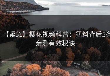 【紧急】樱花视频科普：猛料背后5条亲测有效秘诀