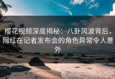 樱花视频深度揭秘：八卦风波背后，网红在记者发布会的角色异常令人意外