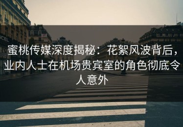 蜜桃传媒深度揭秘：花絮风波背后，业内人士在机场贵宾室的角色彻底令人意外