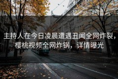 主持人在今日凌晨遭遇丑闻全网炸裂，樱桃视频全网炸锅，详情曝光