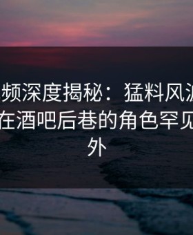 樱桃视频深度揭秘：猛料风波背后，主持人在酒吧后巷的角色罕见令人意外