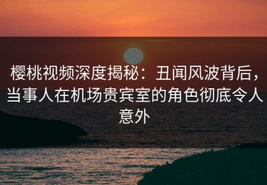 樱桃视频深度揭秘：丑闻风波背后，当事人在机场贵宾室的角色彻底令人意外