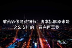 蘑菇影像隐藏细节：脚本拆解原来是这么安排的｜看完再骂我