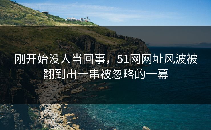 刚开始没人当回事，51网网址风波被翻到出一串被忽略的一幕